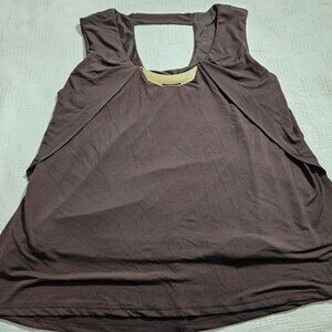Russell Kemp Brown Sleeveless Top Cutout Back 18/20